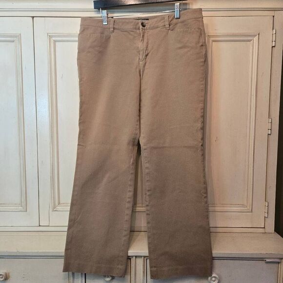 Lauren Ralph Lauren Pants - Lauren Ralph Lauren Adelle Tan Khaki Flat Front Chinos Pants 14